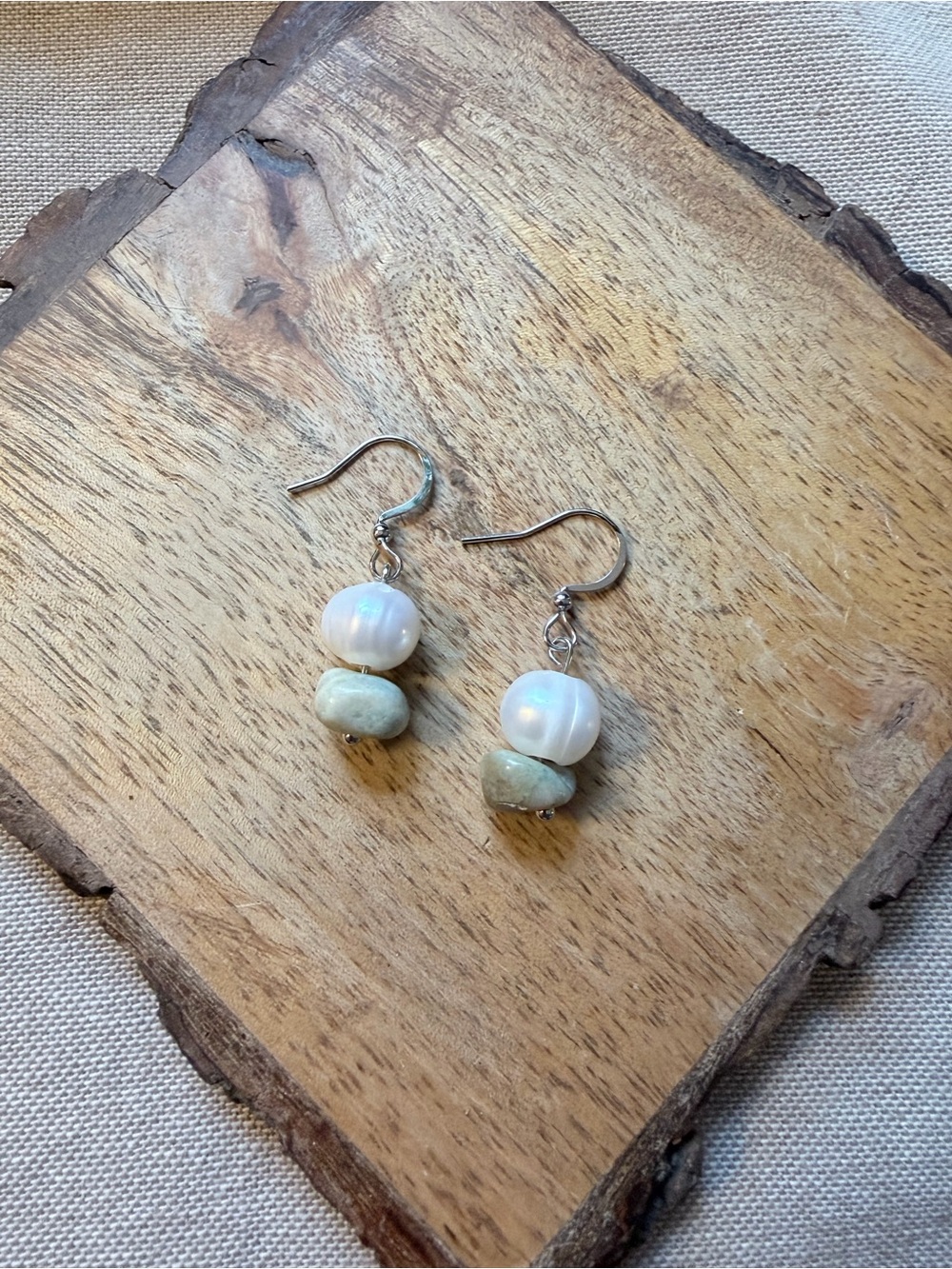 Silver Pearl Earrings